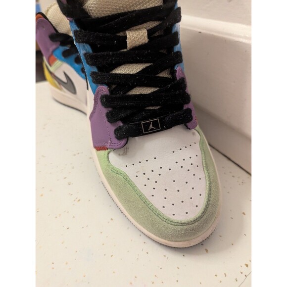 Air Jordan 1 Mid SE Multi Color ‘Lightbulb’ CW1140100 Women's Size 6.5 - Picture 3 of 15